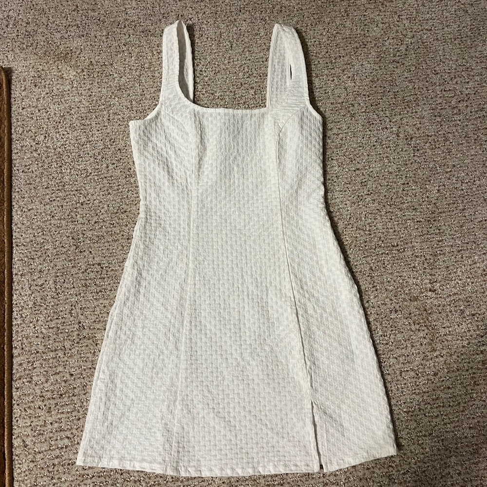 White Textured Dress